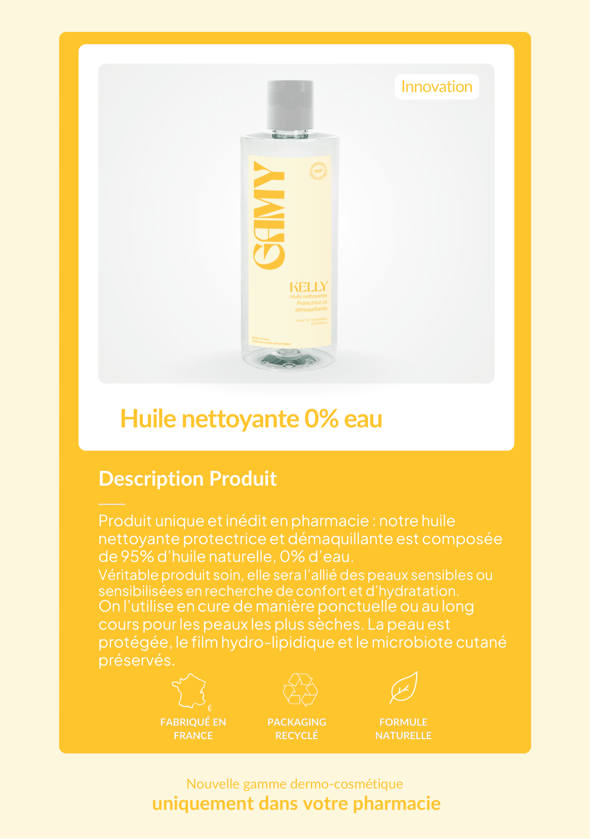 KELLY – Huile Nettoyante Démaquillante & Protectrice