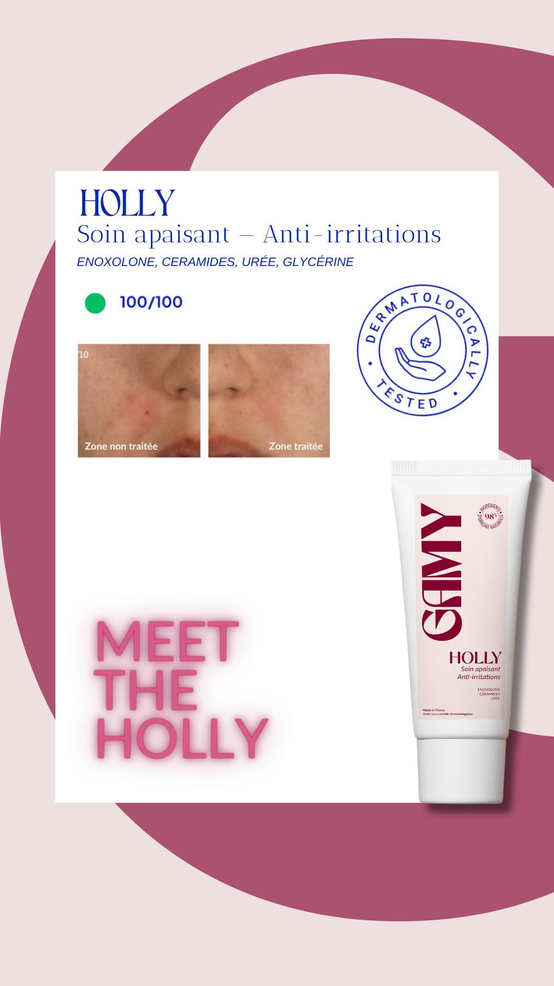 HOLLY - Soin apaisant anti-irritations pour peaux sensibles